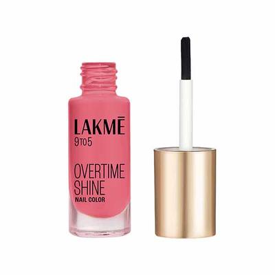 Lakme 9 to 5 Primer + Gloss Nail Colour Nude Warmth 6 ml - Nail Polish