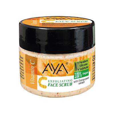 Aya Activated Charcoal Exfoliating Face Scrub, No Paraben, No Silicone, No Sulphate 25 ml - Scrubs & Exfoliants