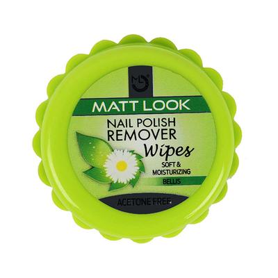 Matt Look Nail Polish Remover Wipes Soft Moisturizing, Nail Paint Cleanser Bellis 30 Pcs 1's - Nail Polish Remover