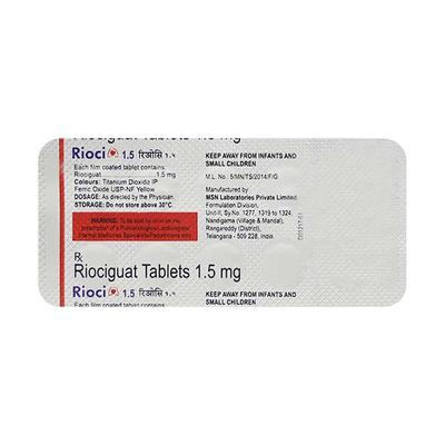 Rioci 1.5mg Tablet 10'S - Hypertension-Oah
