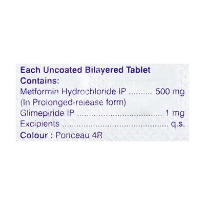 K Glim M 1mg Tablet 15'S - Diabetes-Ant