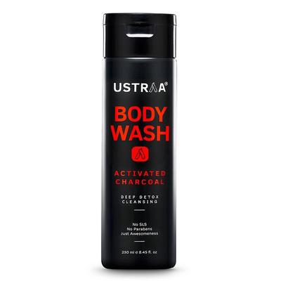 Ustraa Body Wash - Deep Detox Cleansing - Activated Charcoal (For Men) 200 ml - Shower Gels & Body Wash