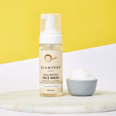Glamveda Rice Water Brightening Foaming Face Wash 150 ml - Face Washes