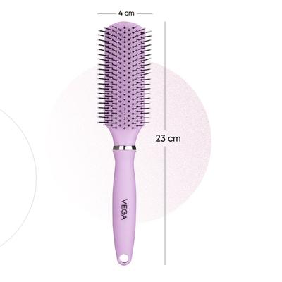 Vega Flat Hair Brush for Men and Women Reduces Snags, Detangle and Tangles, (E32FB) 59 gm - Hair Brushes