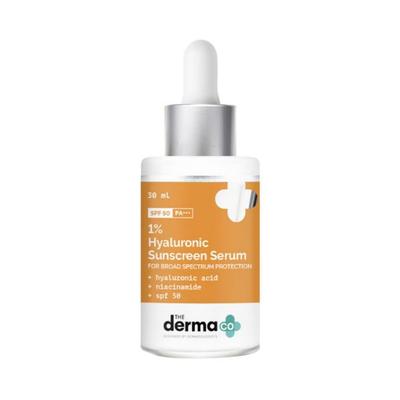 The Derma Co. 1 Percent Hyaluronic Sunscreen Serum with Hyaluronic Acid & SPF 50 PA +++ 30ml - Face Sunscreen