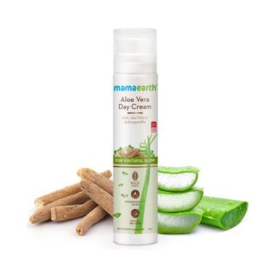 Mamaearth Aloe Vera Night Cream for glowing skin with Aloe Vera and Ashwagandha for a Youthful Glow 50 gm - Face Moisturizers