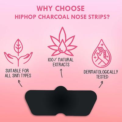 HipHop Charcoal Nose Strips Women Blackhead Remover Strips 3's - Face Wash & Cleansers