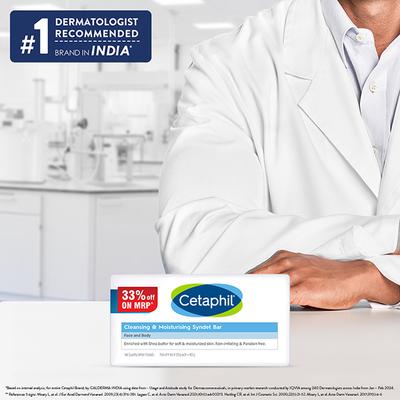 Cetaphil Cleansing Moisturizing Syndet Bar (Pack Of 4 x 100 g) - Soaps