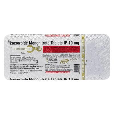 ISONITRATE 10 Tablet 10's - Angina