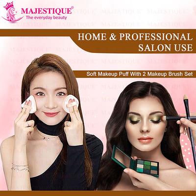 Majestique Makeup Sponge And Brush Set 5 - Sponges With Lip And Eyeshadow Brushes 1's - Sponges & Applicators