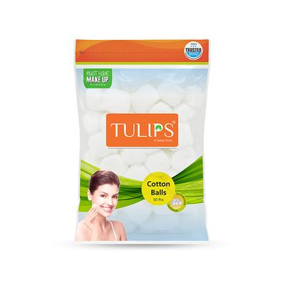 Tulips Cotton Balls - White 50's - Cotton Balls