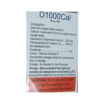 D 1000 Cal Tablet 10'S - Supplements-Cal