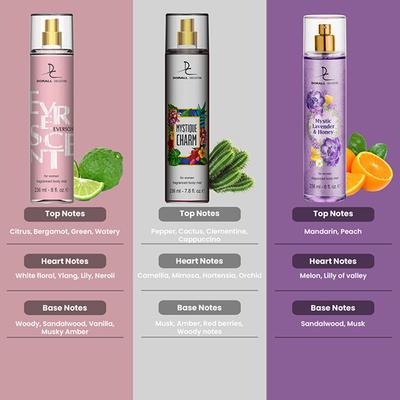 Dorall Collection Eversent + Mystique Charm + Mynstic Lavender&Honey Body Mist Set 3's - Women Perfumes (Edt/Edp)