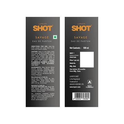 Layers Shot Savage Parfum 100 ml - Men Perfumes (Edt/Edp)