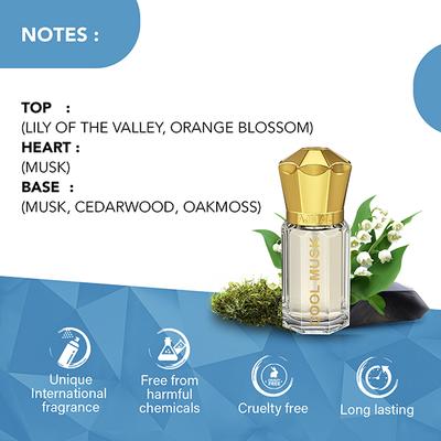 Ajmal Cool Musk Concentrated Perfume Free From Alcohol for Unisex 5 ml - Perfumes (Edt/Edp)