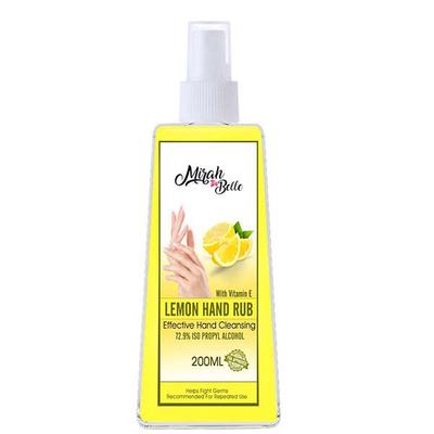 Mirah Belle - Lemon Hand Rub Sanitizer Spray - (72.9% Alcohol) - FDA Approved 200 ml - Hand Sanitizer