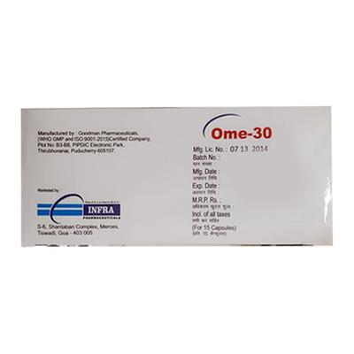 OME 30 Capsule 15's - Ulcer/Reflux/Flatulence-Aaa