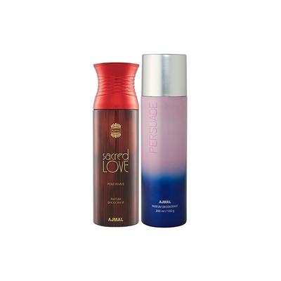 Ajmal Sacred Love And Persuade Deodorants Pack of 2 200 ml - Deodorants/Roll-Ons