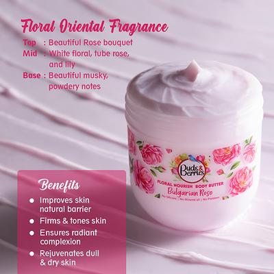 Buds & Berries Bulgarian Rose Body Butter Jar 200 ml - Body Butter