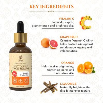Khadi Essentials Vitamin C Brightening Oil Free Face Serum 30 ml - Face Serum
