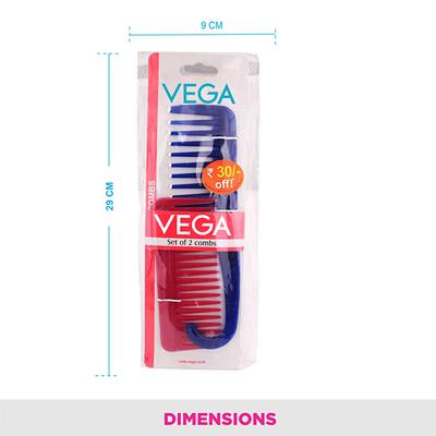 Vega De-Tangling Hair Combs, for Men and Women (VC2HCA-01) 2's - Hair Combs