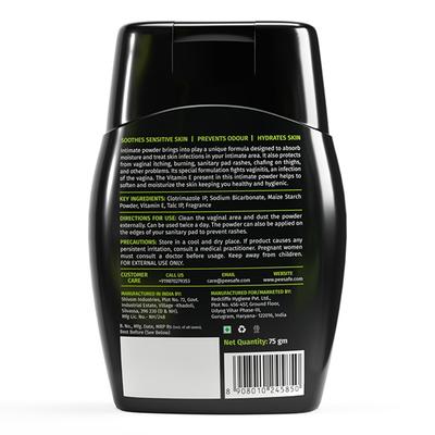PeeSafe Intimate Powder For Women With Clotrimazole IP And Vitamin E Lemongrass Fragrance 75gm - Intimate Care