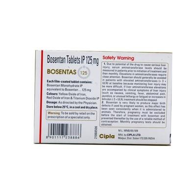 Bosentas 125mg Tablet 10'S - Hypertension-Oah