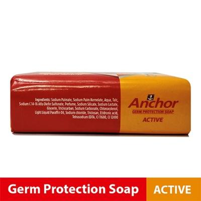 Anchor Germ Protection Soap - Active (Pack of 4 X 125 gm) - Shower Gels & Body Wash