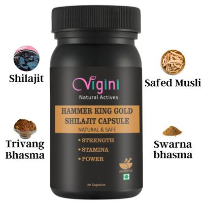 Vigini Hammer King Gold Shilajit Capsule 30's - Sexual Healthcare