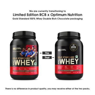 Optimum Nutrition (ON) 100% Whey Gold Standard Powder - Double Rich Chocolate 2 lb - Whey Proteins