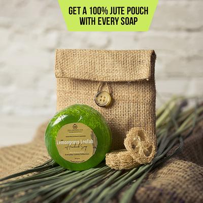 India Grooming Club Lemongrass Loofah Soap 100 gm - Shower Gels & Body Wash
