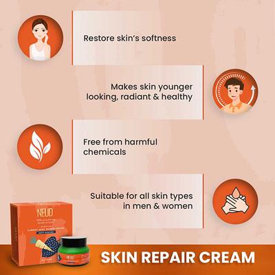 NEUD Carrot Seed Premium Skin Repair Cream for Men & Women 50 gm - Face Creams