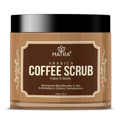 Matra Arabica Coffee Scrub for Face and Body for Tan Removal and Blackheads Exfoliating Scrub - All Skin Types 100 gm - Face Scrubs