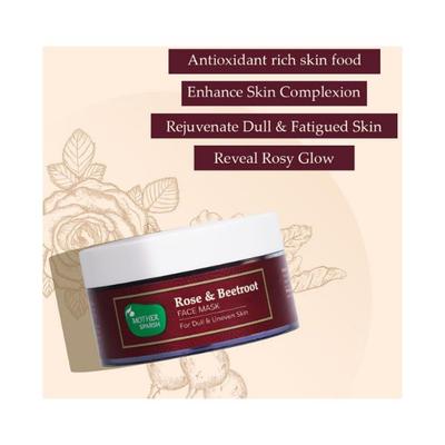 Mother Sparsh Rose & Beetroot Ubtan Face Mask For Dull & Uneven Skin 50 gm - Face Packs