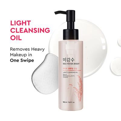 The Face Shop Rice Water Bright Light Cleansing Oil - Korean Makeup Remover for Heavy Makeup 150 ml - Lotions & Creams