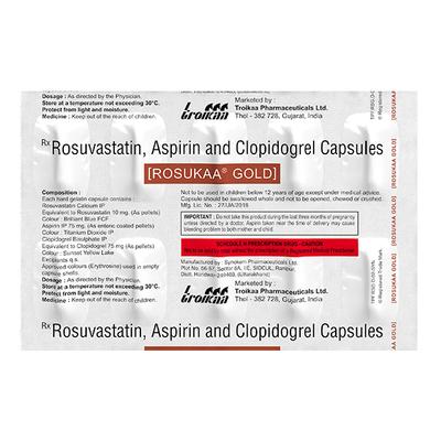 Rosukaa Gold 75/75/10mg Capsule 10'S - Blood Clot-Ant