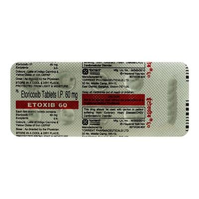 Etoxib 60mg Tablet 10'S - Pain relief-Nsa