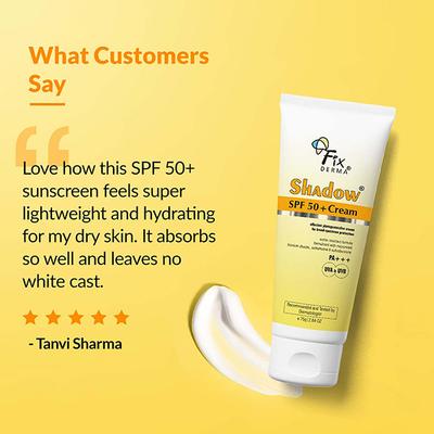 Fixderma Shadow SPF 50+ Sunscreen Cream 75 gm - Face Sunscreen