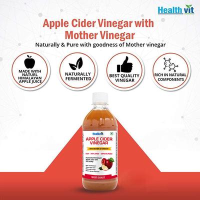 Healthvit Apple Cider Vinegar 500 ml - Apple Cider Vinegar - Acv