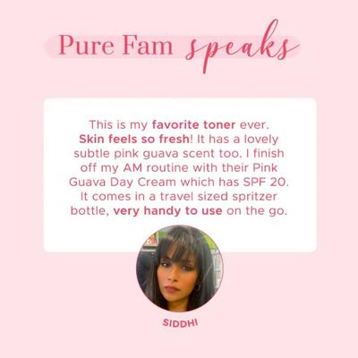 PureSense Pink Guava Face Toner with Rose Water, Pomegranate & Bamboo Water for Daily Use 100 ml - Face Mists