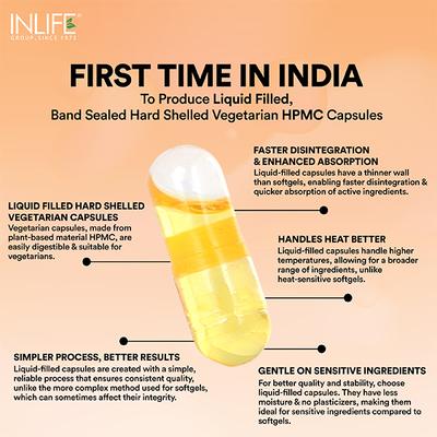 INLIFE Vegetarian DHA Capsules 60's - Omega Fish Oil Fatty Acids