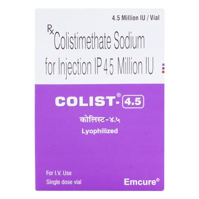 Colist 4.5Miu Injection 1's - Bacterial Infections-OAB