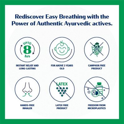 Kerala Ayurveda Breathe Easy Vapor Patch 4's - Cough & Cold (Ayush)