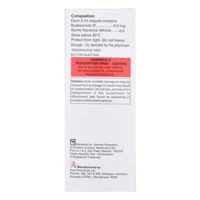 Derinide 0.5mg Respule 5X2ml - Asthma/COPD-Ast