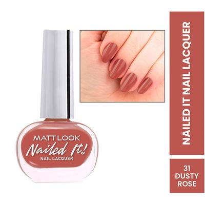 Matt Look Nailed It Nail Polish, Chip Free, Quick Dry, Longer Stay, Highly Pigmented Lacquer, Natural Finish , Blind Fold 30 10 ml - Nail Polish