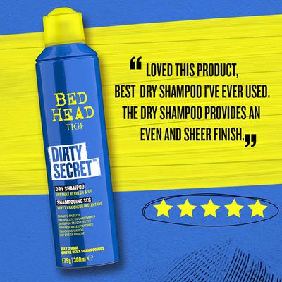 Bed Head Tigi Dirty Secret Dry Shampoo Spray Instant Refresh and Go for Day 2 Hair 300 ml - Dry Shampoos & Conditioners
