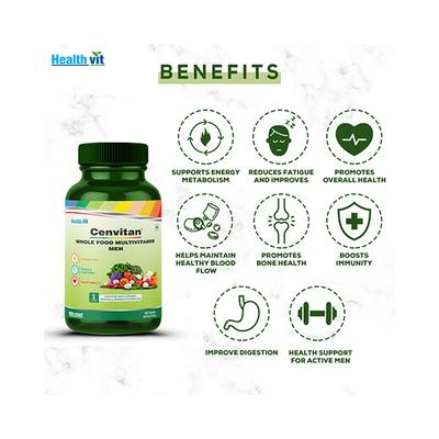 Healthvit Cenvitan Whole Food Multivitamin Men Tablet 60's - Multi-Vitamins