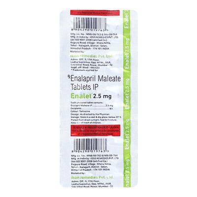 ENALET 2.5mg Tablet 10's - Hypertension-ACE