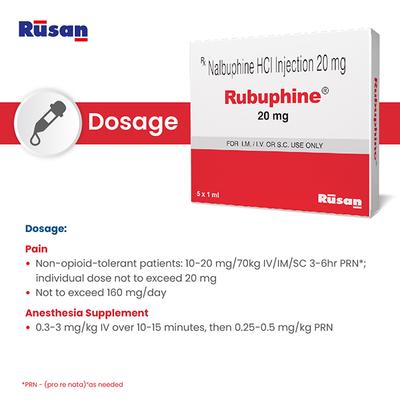 RUBUPHINE 20mg Injection 1ml - Pain relief-Ana