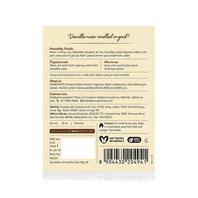 Plum BodyLovin' Vanilla Vibes Eau De Parfum - Long Lasting Warm Vanilla Perfume 50 ml - Women Perfumes (Edt/Edp)